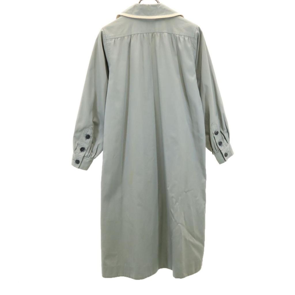 Yves Saint Laurent 90er Jahre Alter Mantel T9-110 Blau x Elfenbein Damen Gebraucht