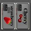 Phone Cover Case for Samsung Galaxy A52S A72 A73 A33 A17 A52 A56 A55 A34 A36 A35 A53 A54 A14 A23 A16 A15 Cherry Strawberry