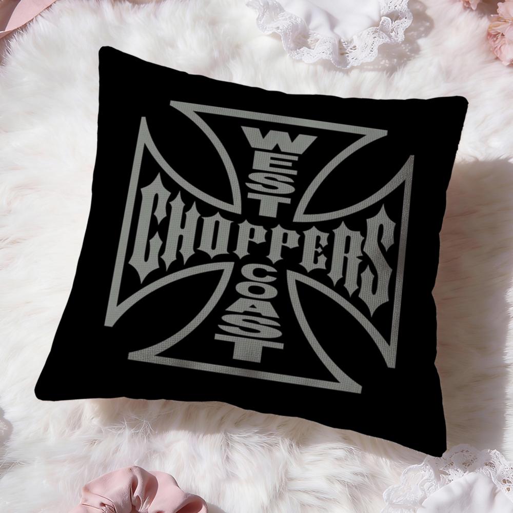 W-West Coast C-Choppers Cushion Cover Premium Comfort Reversible Pillow Cove -Two in One Design for Any Room & Car Interior