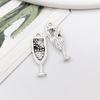 Red Wine Wheat Ear Pendant for DIY Tibetan Silver Jewelry: Earrings, Bracelet, Necklace