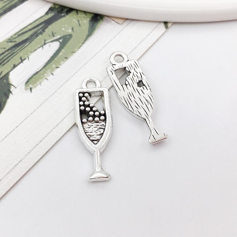 Red Wine Wheat Ear Pendant for DIY Tibetan Silver Jewelry: Earrings, Bracelet, Necklace
