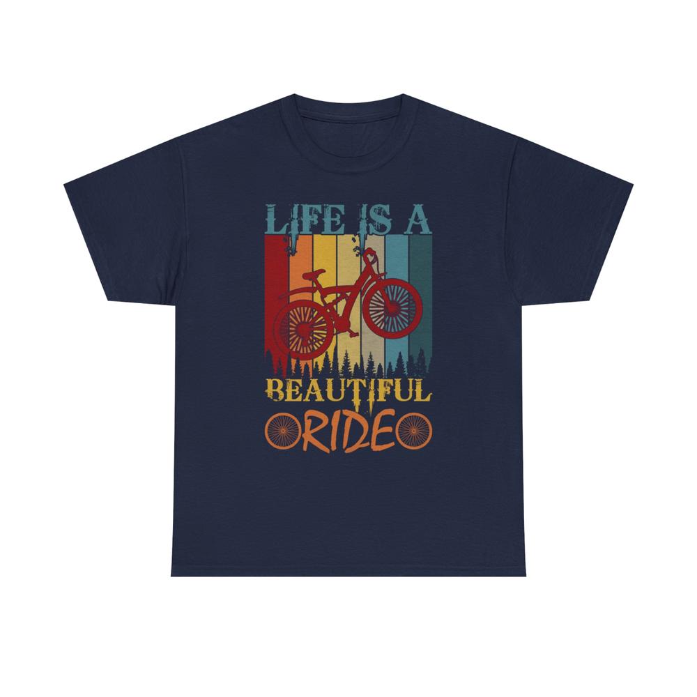 Bicycle Day Tshirt Life Is A Beautiful Ride Cycling Lovers Unisex Gift Tee Top S