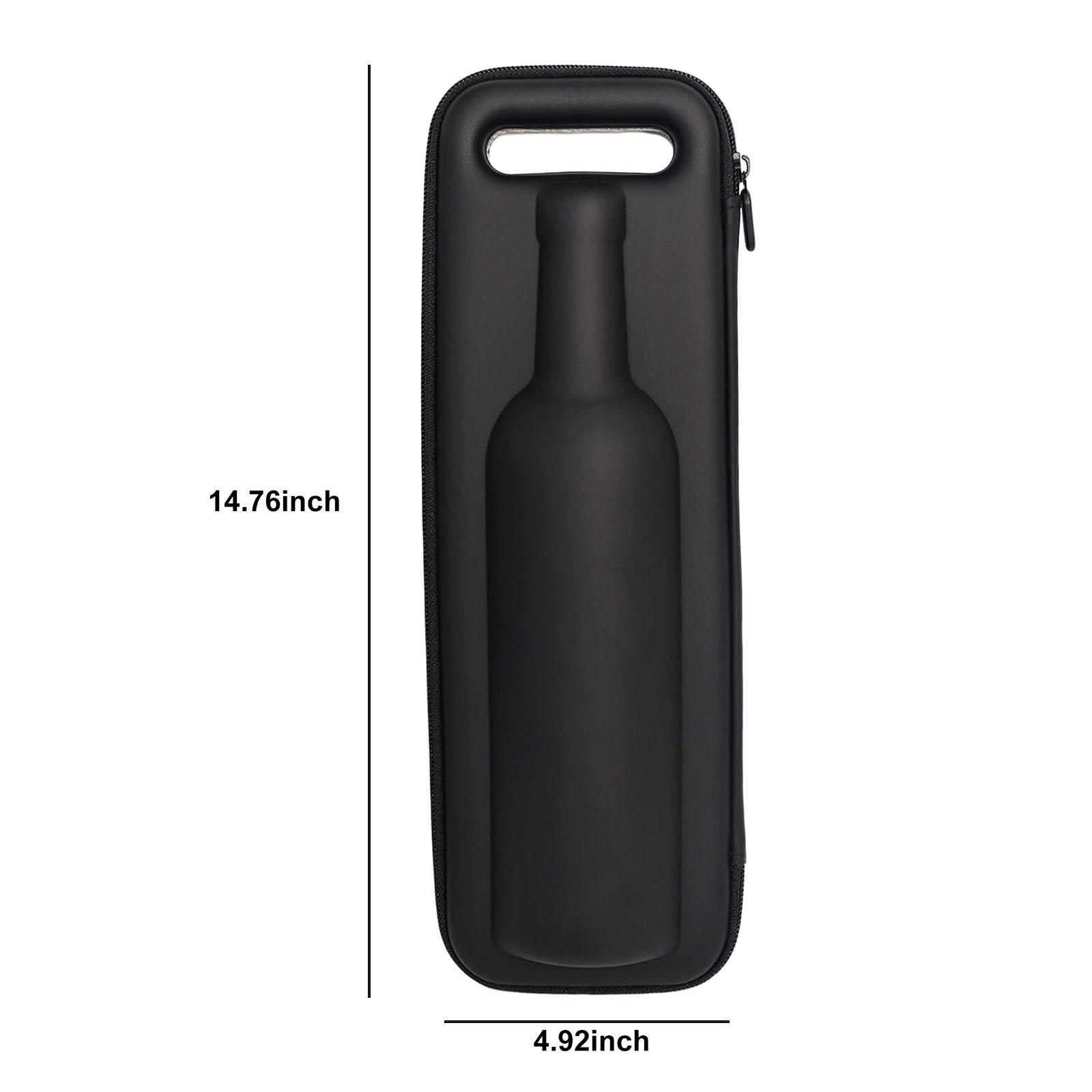 High Quality Hard Shell Wine Bottle Case 750ML Protective Insulated Wine Bottle Bag Duarable Portable Shock-Absorbing Wine Cover чёрный