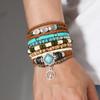 Bohemian DIY Beaded Bracelet for Women Handmade Turquoise Stone Jewelry Fashion Boho Chic Adjustable Anklet