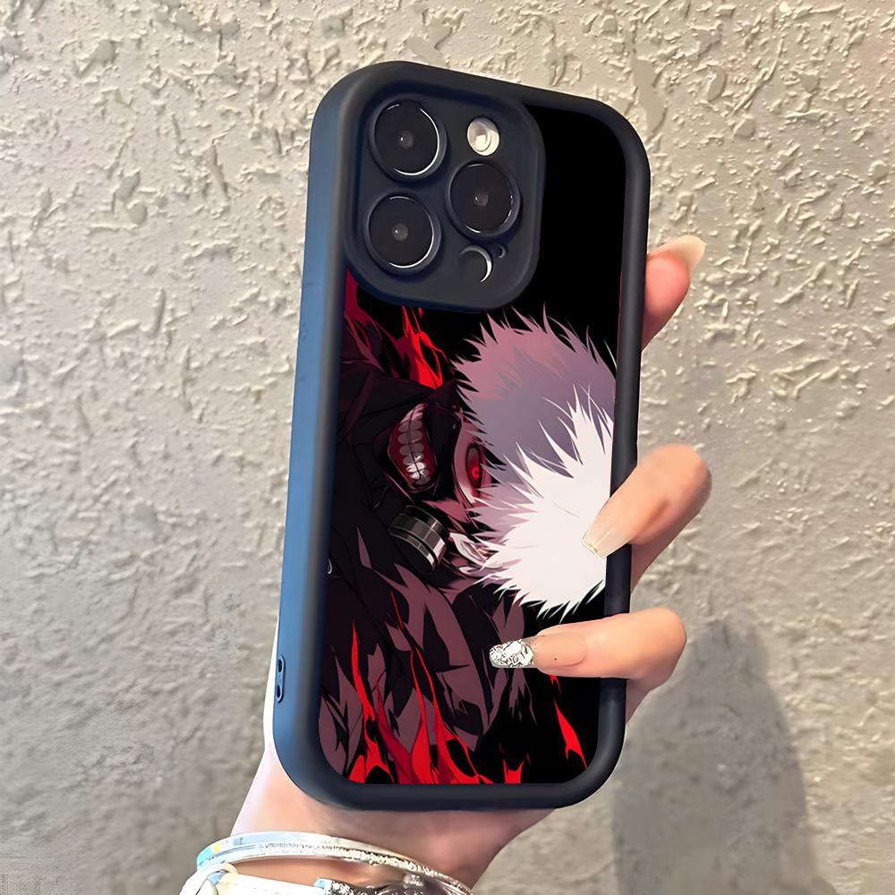 

Крутой аниме чехол Tokyo Ghoul с покрытием для IPhone 17 Pro Max 16 15 14 Pro Max IPhone 13 Pro Max 11 Plus Силиконовый чехол iPhone 16 Plus