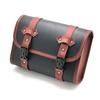 Azumafy Motorcycle Side Bag, Tool Bag, Waterproof, Small Item Storage Bag, PU Leather, Stylish (Black & Brown)