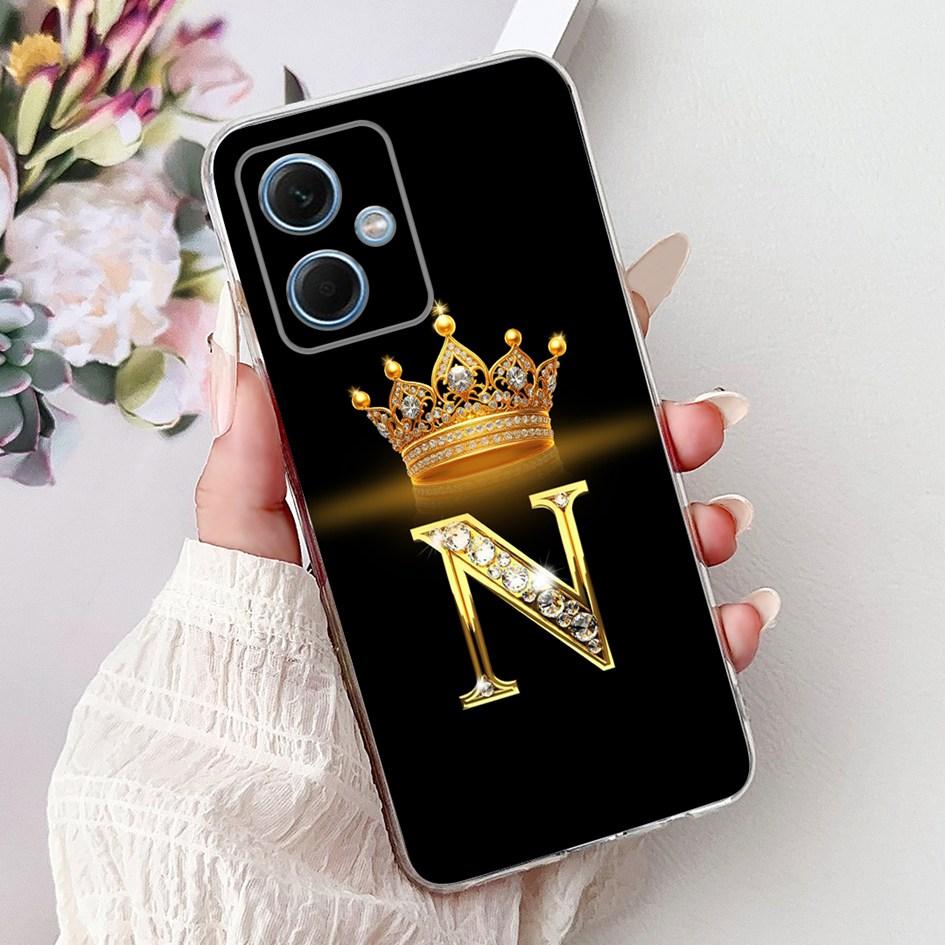 For Xiaomi Redmi Note 12 5G Case Lovely Crown Letters Transparent Silicone Soft Slim Cover For Redmi Note 12 Pro Plus Phone Bags