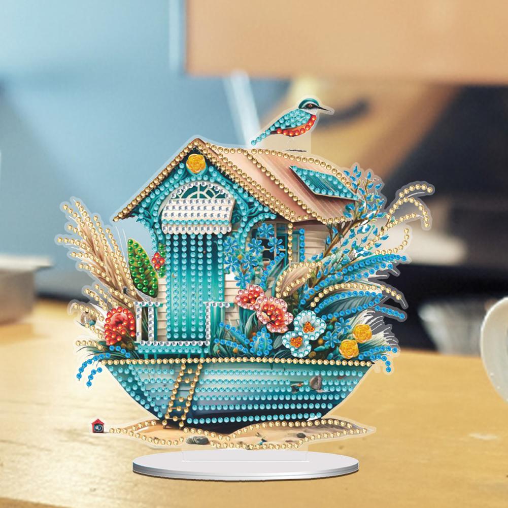Acrylic Special Shape Butterfly Table Top Diamond Painting Ornament Kits Diamond Painting Desktop Decors for Home Office Decor