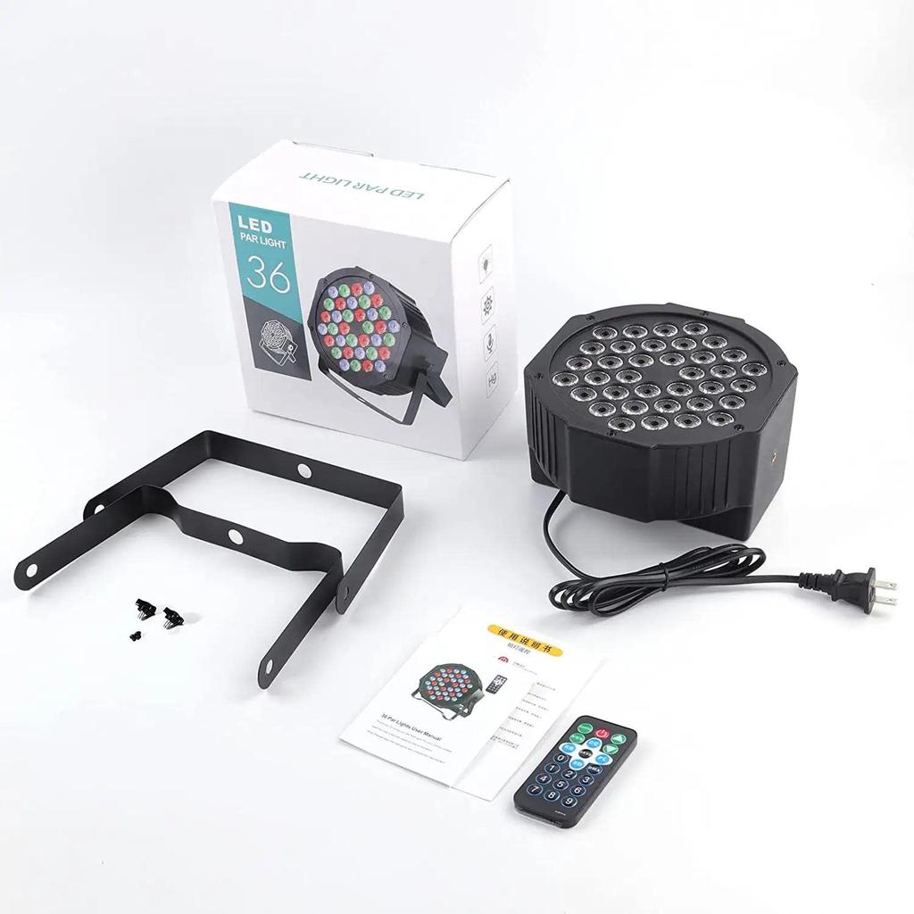 U`King Stage Lights, 36 LEDs, Remote Controlled Disco Light, DMX512, High Brightness, Voice Activated, Multi-Color Changing, Uplighting, for Indoor