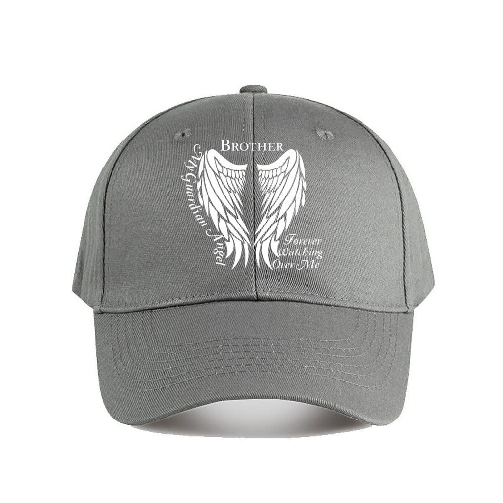Brother Guardian Angel Wings Vinyl Sticker Baseball Cap Fashion Unisex Sunhat Womens Outdoor Sports
