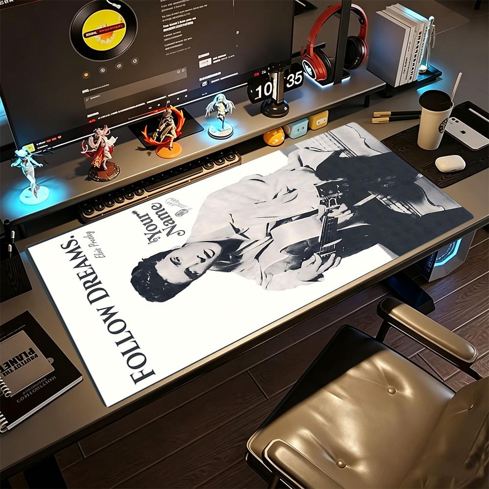 Elvis Presley Customize Text Mouse Pad Desk Mouse Pad Study Desk Mat Non-Slip Rubber Bottom Office Desk Accessory