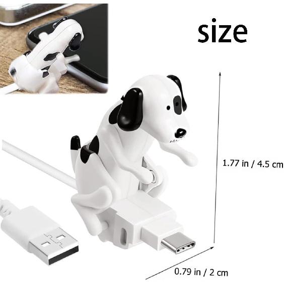 Funny Humping Dog Fast Charger Cable, Anxiety Dog Charger for Iphone, USB Dog Phone Charger That Moves Portable Stray Dog Charging Cable Dog Smart