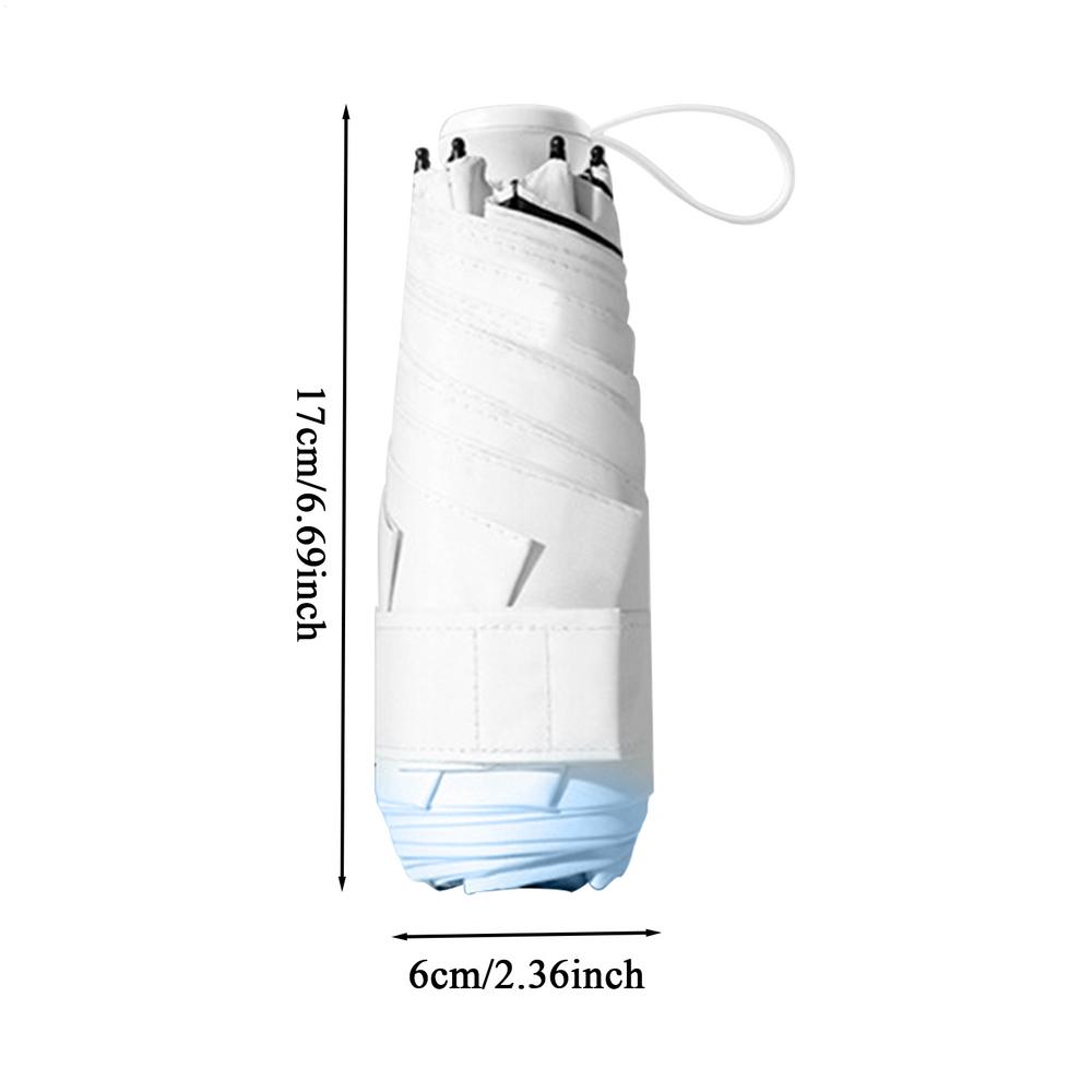 Foldable Umbrella Travel Mini Umbrella For Purse Compact Heat Blocking Windproof Mini Sun & Rain Protection Tool For Both Sunny