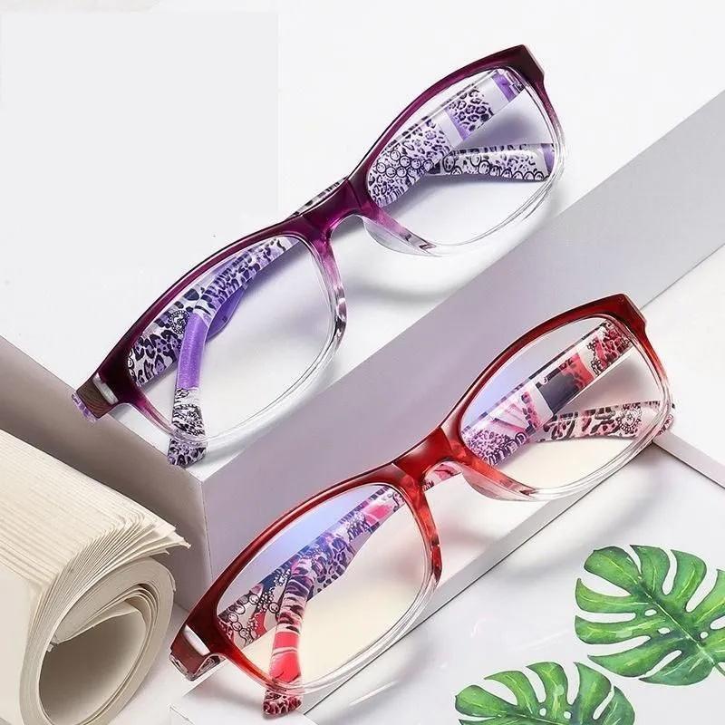 

2PCS Reading Glasses Set 250 Degree Lightweight Durable Frame with Clear Lenses for Daily Use and Comfortable Fit One Size