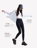 Women's Solid Color Ribbed Modal Cotton Yoga Leggings - Breathable, High Elastic, 9-Point Length for Spring and Autumn.