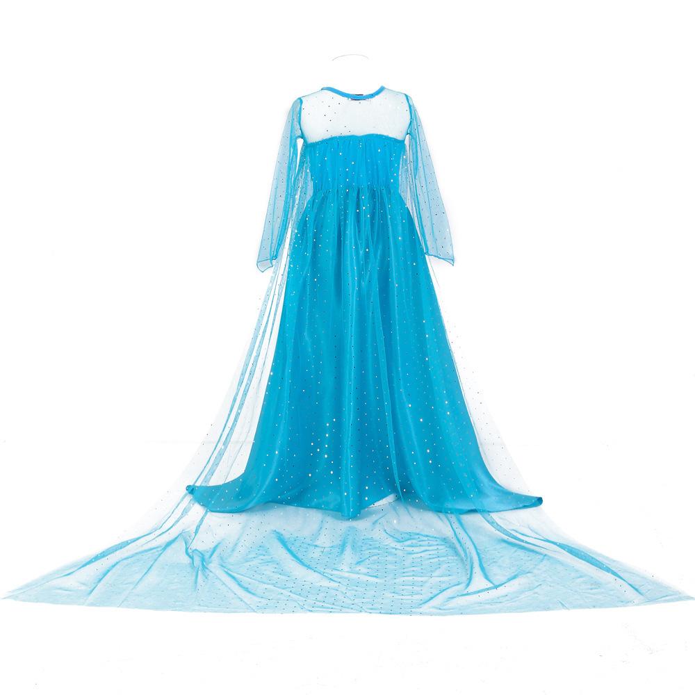 Halloween Foreign Trade Europe and America Children's Clothing Frozen Girls Dress Long Sleeve Princess Dress Girls Skirt