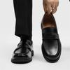 Fashion British Style Genuine Leather Soft Bottom Loafers Men Casual Leather Business Shoes Brand Walking Loafers Slip on Driving Shoes