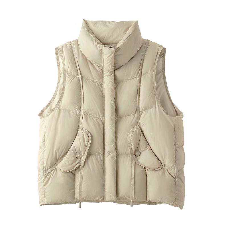 Siboshe Women's 90% Down Stand Collar Vest