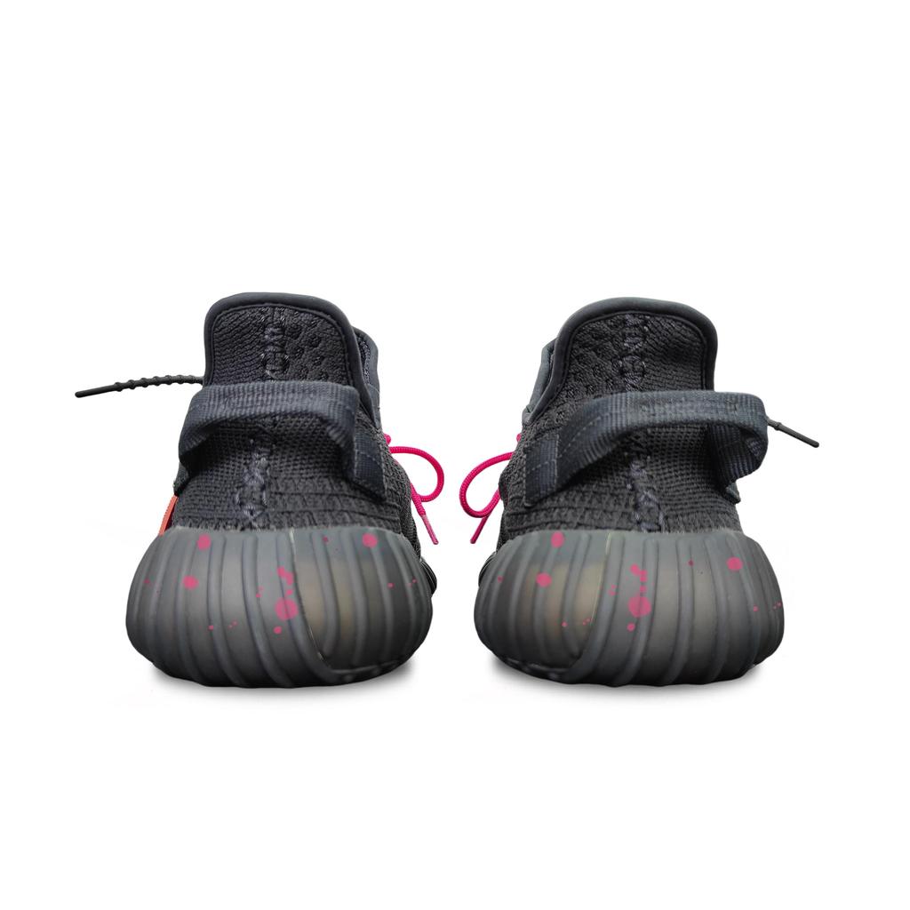 Adidas Originals Yeezy Boost 350 V2 Coverage Low top Casual Shoes Unisex Black Pink HQ4540(Team501-)