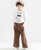 Bee Print Size Panda X White T-Shirt, Girls, Boys, Kids, Spring, Autumn, Winter, Taa05043, 140cm, 36. Style