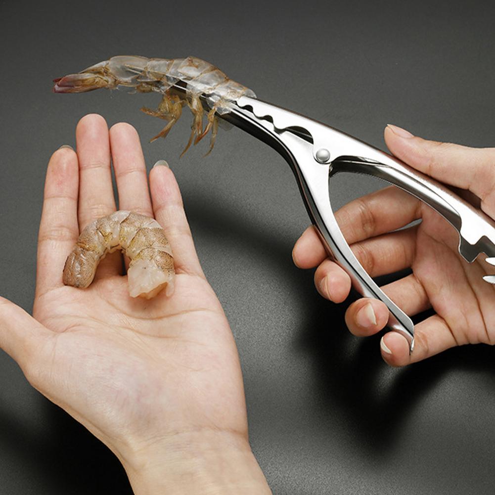 Edelstahl Garnelen Schäler Garnelen Garnelen Deveiner Angeln Messer Hummer Shell Remover Peel Gerät Küche Meeresfrüchte Werkzeuge