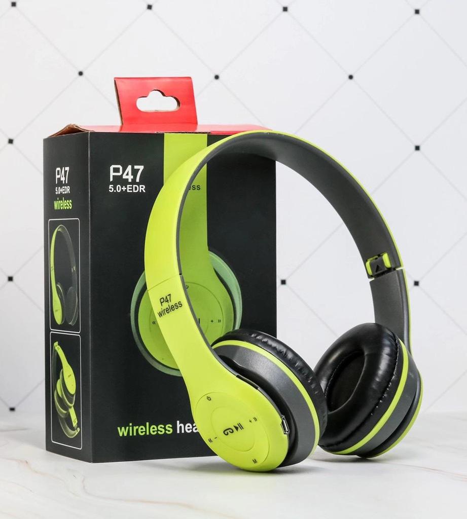 P47 Foldable Over-Ear Wireless Bluetooth Headphones