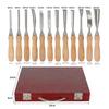 Woodworking Chisel Includes Professional Ideal for Beginners and for and Comes In a Wooden Box Blades Before 12-Piece Set, Chisels,
