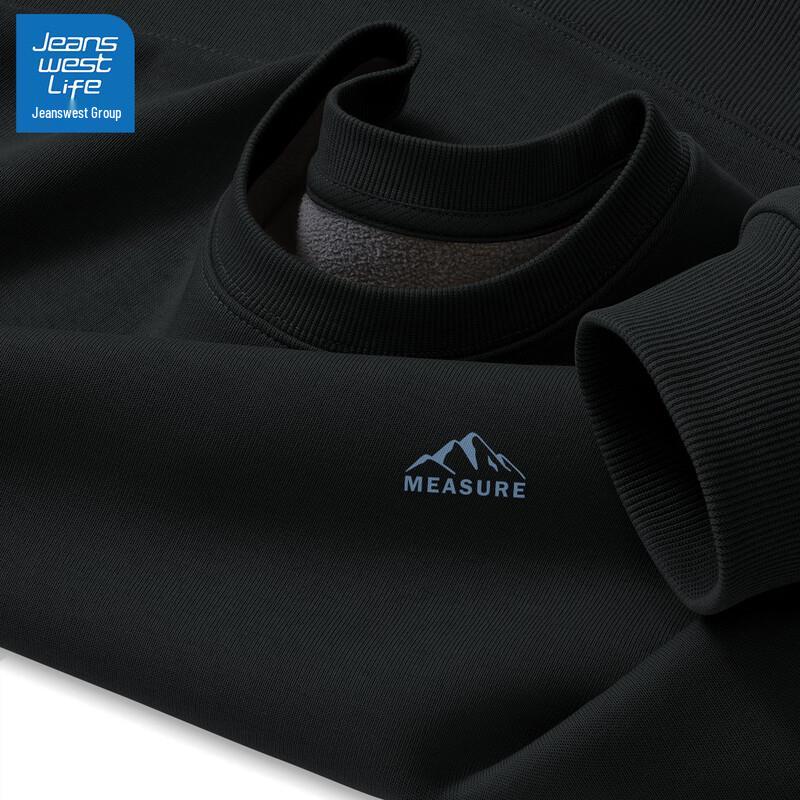 

JEANSWEST LIFE Men s Fleece-Lined Round Neck Sweatshirt 2XL