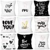Romantic Couple Wedding Decorative Sofa Pillows: Minimalist Double-Sided Printed Square Pillow Covers (Includes Pillow Insert)