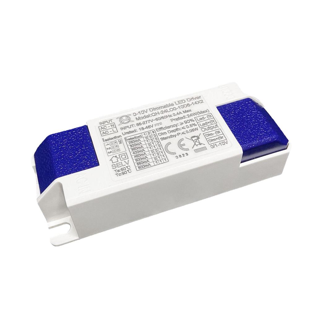 Dimmable 5-24W LED Driver, Flicker-Free, 0-10V Compatible, for Spotlights & Downlights, 5-Year Warranty