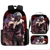 Tokyo Ghoul 3pcs Set Backpack Schoolbag with Shoulder Bag Pencil Case Set Gift for Kids Students