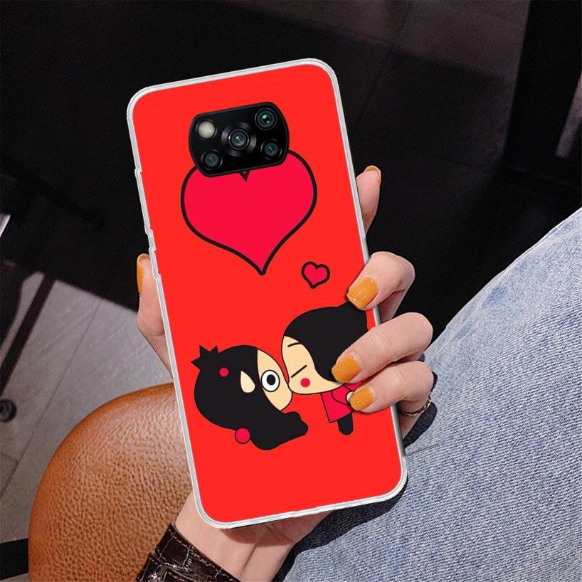Cute Cartoon Pucca Garu Phone Case For Xiaomi Poco X7 X6 X5 Pro F7 Ultra Redmi 15C 15 13C 13 12C 12 10 10A 10C 9 9A 9C 9T Cover