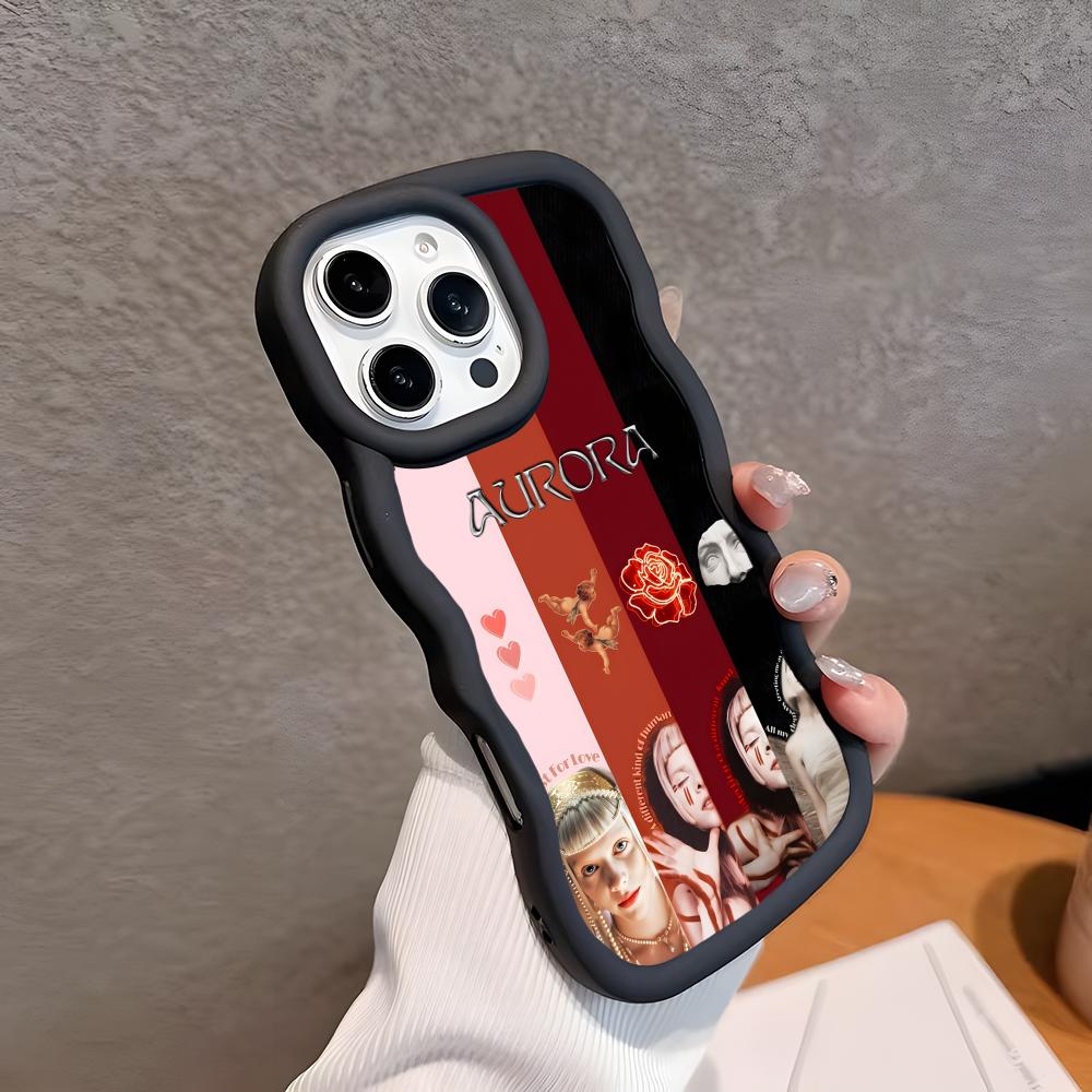Aurora Aksnes Wavy Edge TPU Handyhülle für iPhone 17 16 15 14 13 12 11 Air Pro Max Plus Bunte Hülle