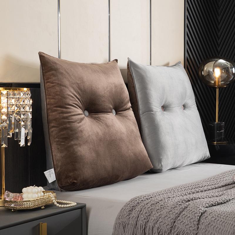 Coussin de Dossier de Lit Doux Triangulaire - Amovible & Lavable