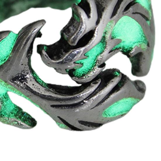 Luminous Ring Eye-catching Rust-proof Glowing Men's Dragon Shaped Ring