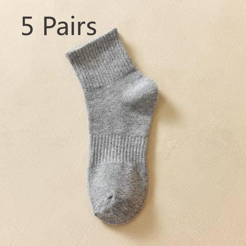 

5 пар мужских летних дезодорирующих впитывающих пот дышащих носков-труб 5 Pairs серый