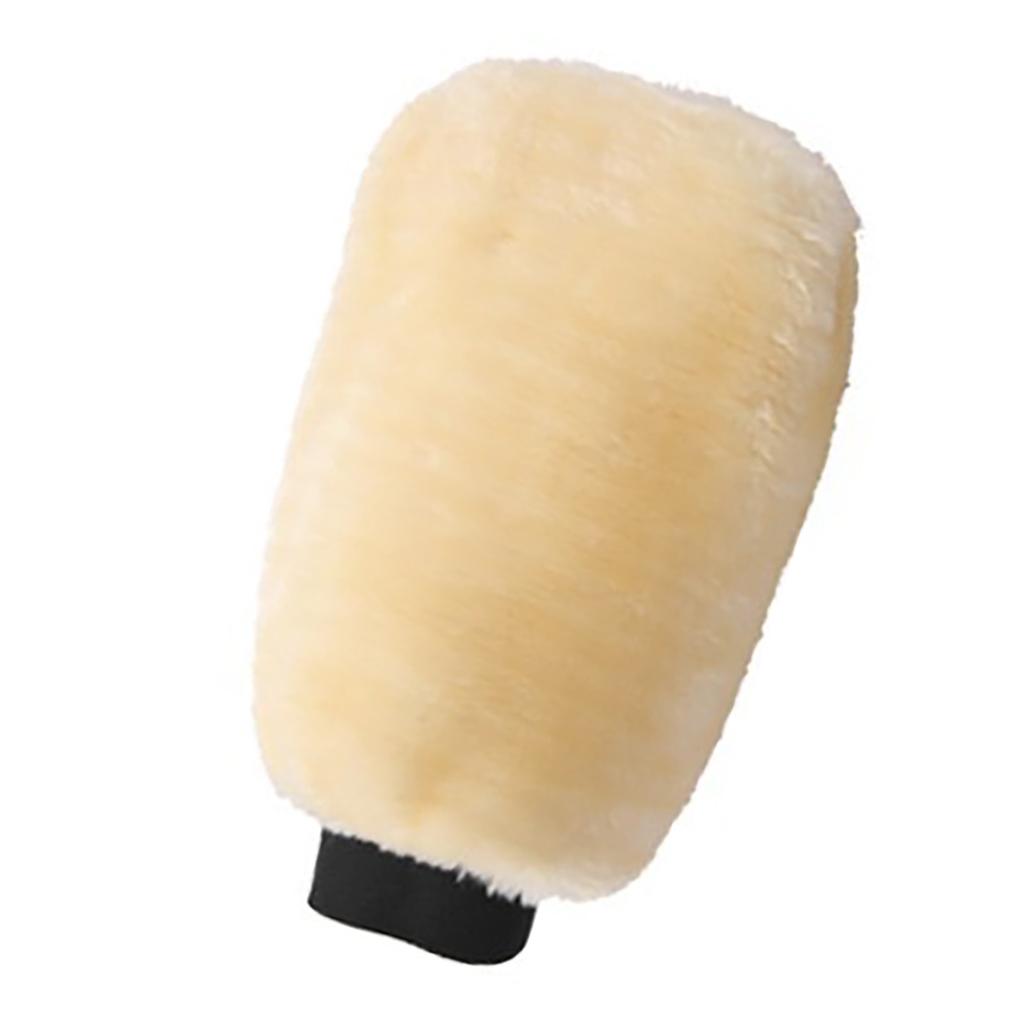 Wool Car Wash Mitt Versatile Gentle Highly Absorbent Double Sided Car Wash Glove for Car Beauty Cleaning