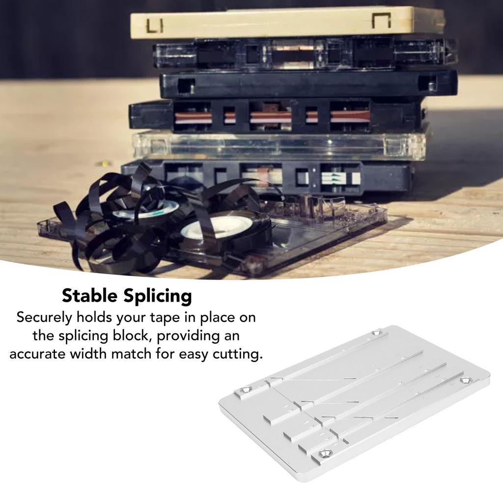 Tape Splicing Set Splicing Block Kit Fit for Revoxsonido Adjustable 1in 1/2in 1/4in 1/8in 10 Inch Open Reel Splicing Kit