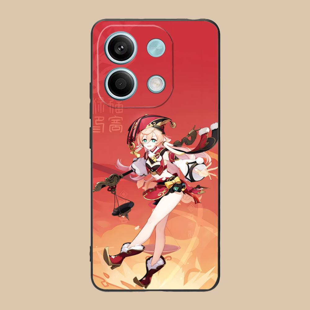 Game GI Yanfei Matte TPU Mobile Phone Case for POCO M7 M6 M5 M4 M3 X7 X6 X5 X4 X3 Pro GT 5G Colorful Printing Cover