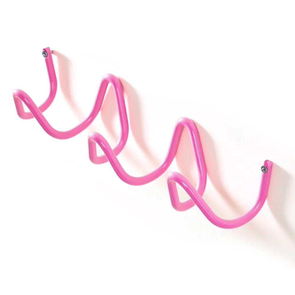 Kovový nástěnný háček ve vlnitém tvaru Minimalistický nástěnný držák na drobnosti Odolný proti vlhkosti a vodě Věšák na oblečení za dveře