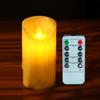 Waterproof Flameless Candles Battery Operated LED Candles with Remote Control Flickering Fake Pillar Candles for Wedding Halloween