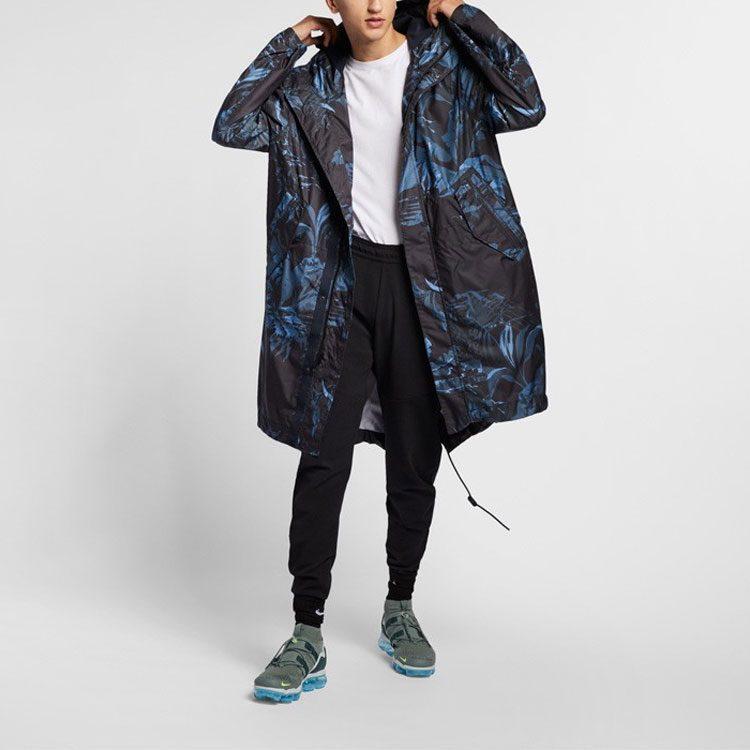 Nike Jacken Herren Blau Schwarz Mit Kapuze Moderat Sonstige AR1599-010