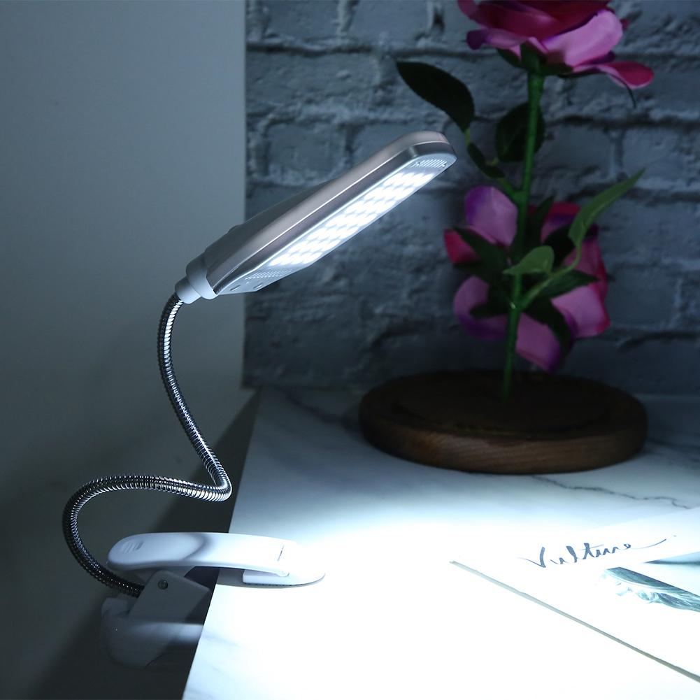 28LED High Brightness 360 Degree Rotating Reading Clip Table Desk Light Lamp for Eye Protection