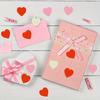 1000pcs/2rolls Heart Stickers,2.5cm/0.98in Wide,Pink+Red Self-Adhesive Labels for Office Tag,Gift Wrapping Seals,Valentine's Day