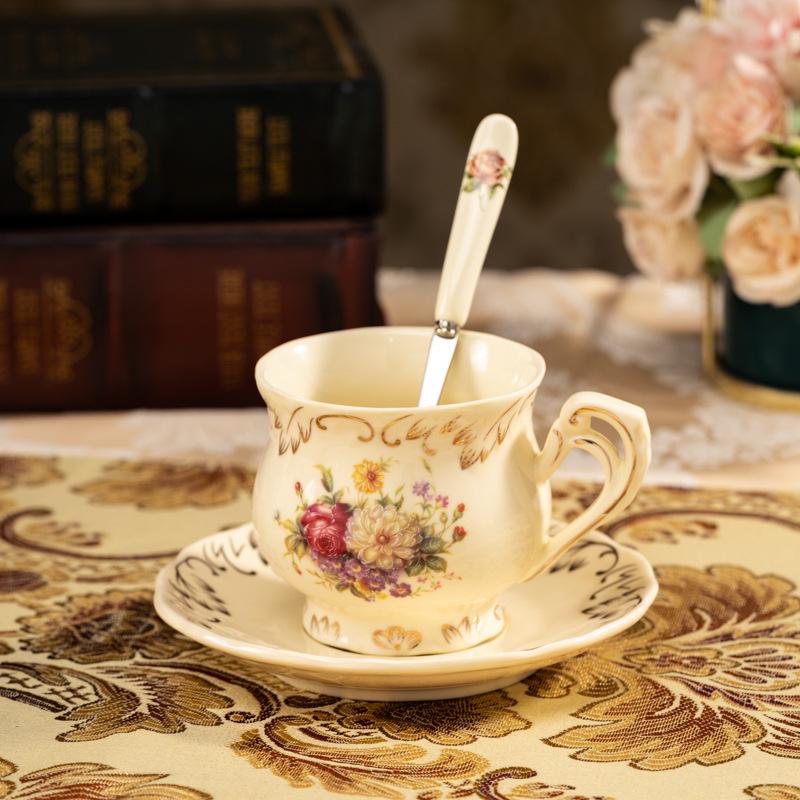 European Light Luxury Ceramic Tea & Coffee Cup Set 220ml