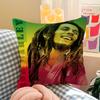 Keep Calm And Smoke Weed Bob Marley Cushion Cover Car Throw Pillow Case For Sofa Car Christmas Gift 40x40cm 45x45cm
