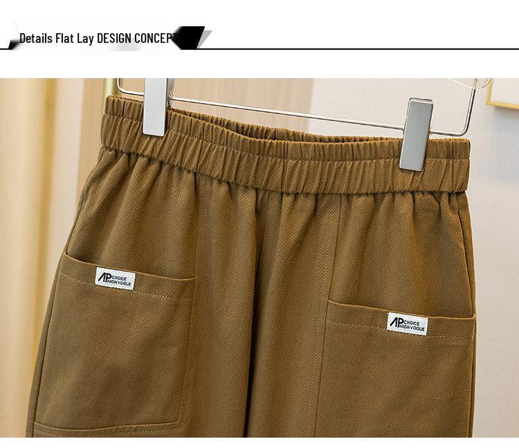 Pure Cotton Fleece/Unlined Harem Pants: Plus Size, Loose Fit, Slimming Carrot Style