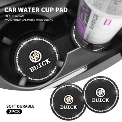 1/2 Stück Diamantbesetzter Auto-Getränkeuntersetzer Becherhalter Anti-Rutsch-Pad für Century Excelle XT Envision Excelle GT Verano Regal Encore