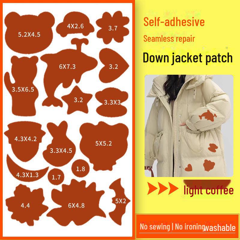 Cartoon Self-Adhesive Down Jacket Repair Patches - Stylish, Durable & Cost-Effective