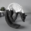 3D Printed Half Wolf Skull Realistic PLA Bone Sculpture for Desk Decor Gothic Office Shelf Art Unique Gift for Nature Tech Lover